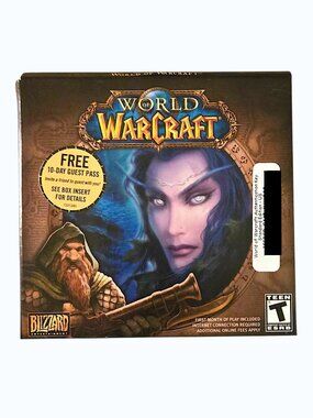 World of Warcraft 2004 PC CD ROM Game Blizzard Classic Original 4 Disc Box Set